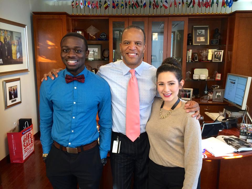 John Hope Bryant with Office of the Chairman Fellow Eddie Minta and new OOC Intern Maria Martinez (her first day.)