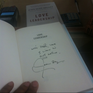 Go to Borders Books, National Airport for signed copies of Love Leadership