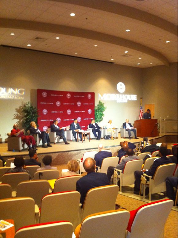Ambassador Andrew Young speaks before Morehouse College: Gift of Leadership Series