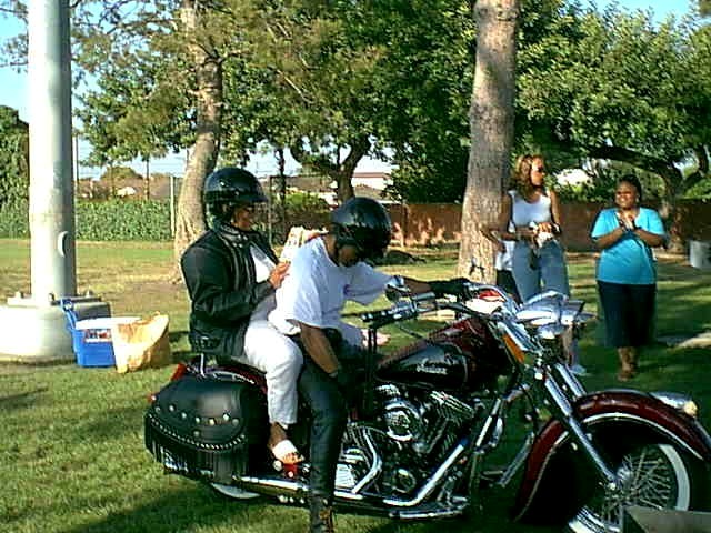 Bryant and mom on Indian Chief 2001