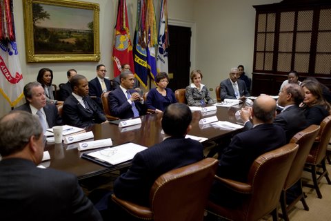 Presidential Comittee Meeting with Obama