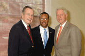 John Hope Bryant, Bill Clinton and George H.W. Bush