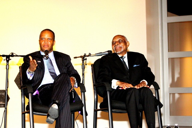 John Hope Bryant and Dr. Cecil "Chip" Murray, founder of the Cecil L. Murray Center for Community Engagement at USC