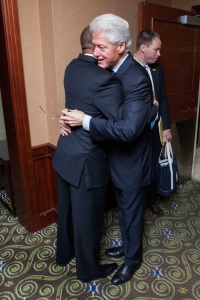 John Hope Bryant and President Bill Clinton backstage at HOPE Global Forum 2015