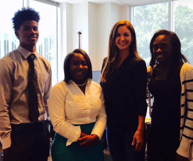 Businesswoman Kat Cole with HOPE B- Business Compact Interns