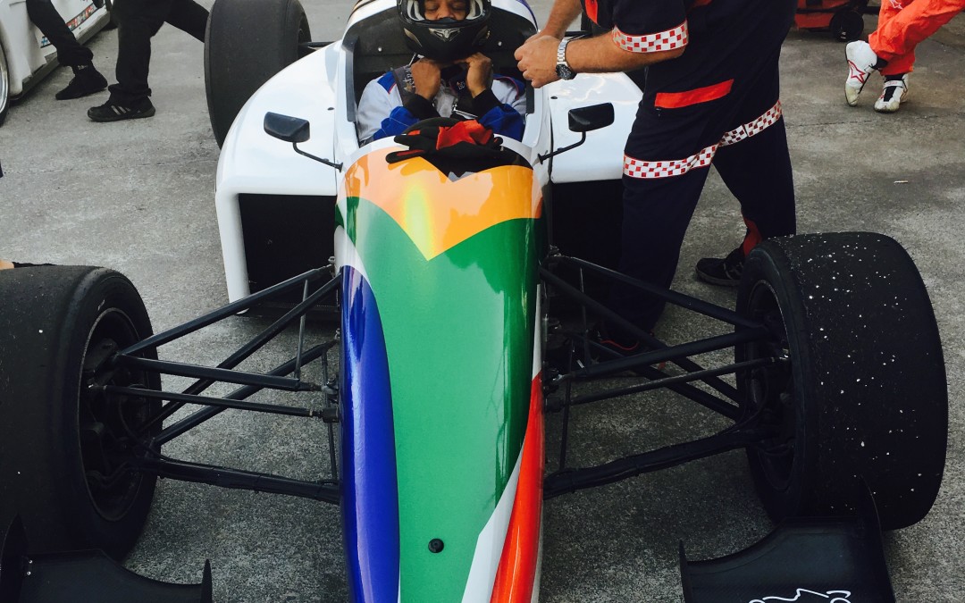 Bryant Driving the Reynard Formula 4 at Zwartkops Raceway, South Africa