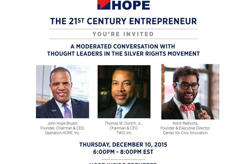 Introducing the Silver Rights Speaker Series, at HOPE Inside Ebenezer