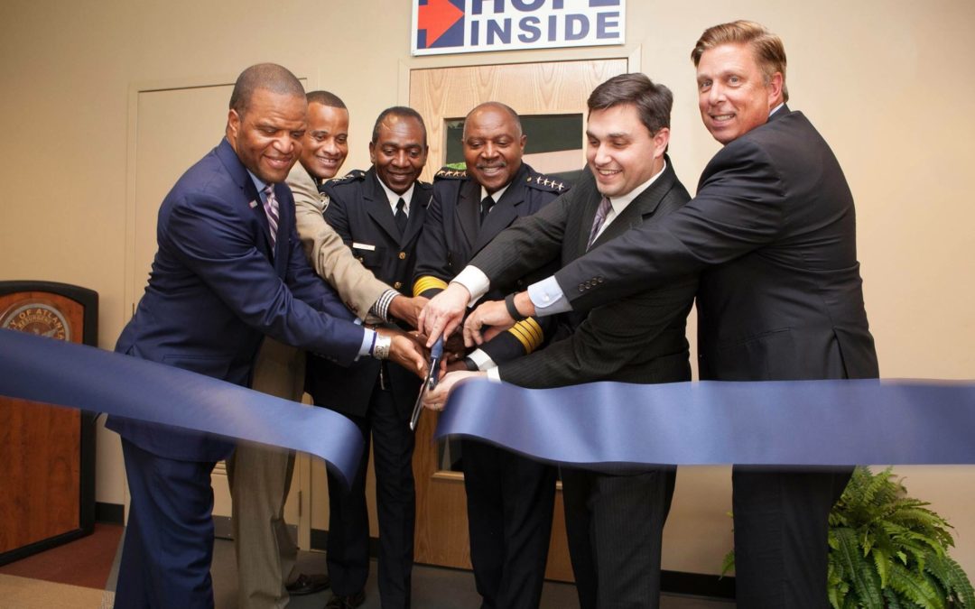 Operation HOPE, Atlanta Police Foundation and the Atlanta Police Department partner to open first ever HOPE Inside at a police headquarters, in Atlanta, Ga.