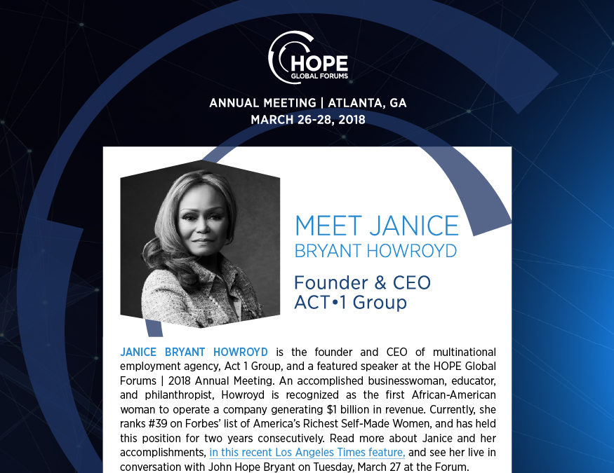 Meet Janice Bryant Howroyd, HGF18 Featured Speaker