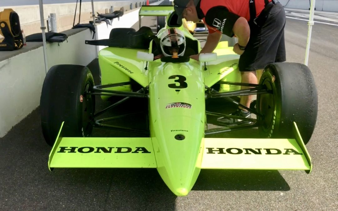 Driving: John Hope Bryant in an IndyCar at Indianapolis Motor Speedway