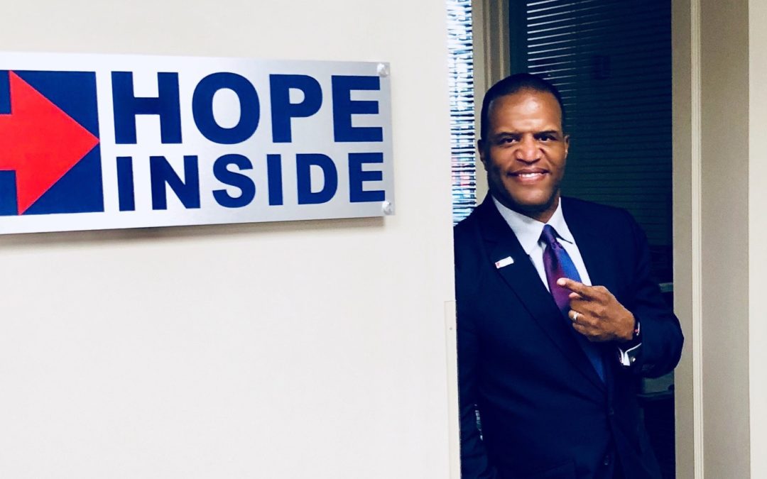 John Hope Bryant joins First Horizon CEO Bryan Jordan for Opening of HOPE Inside, Burlington, NC.