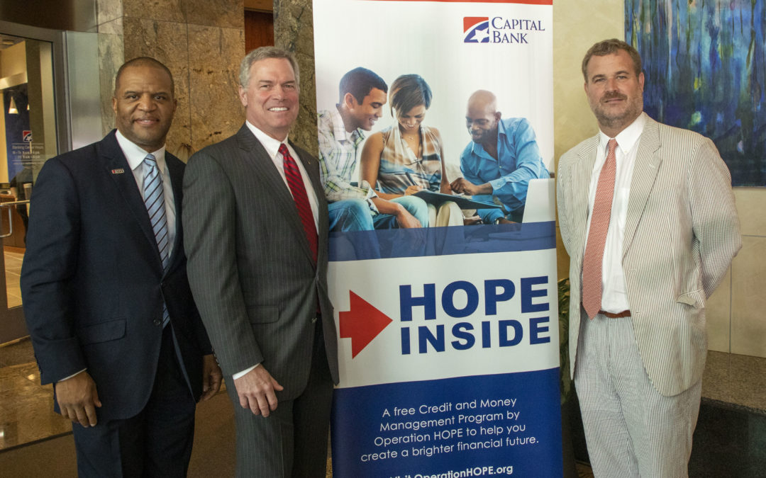 John Hope Bryant appears at grand openings for two new HOPE Inside locations with partner, Capital Bank