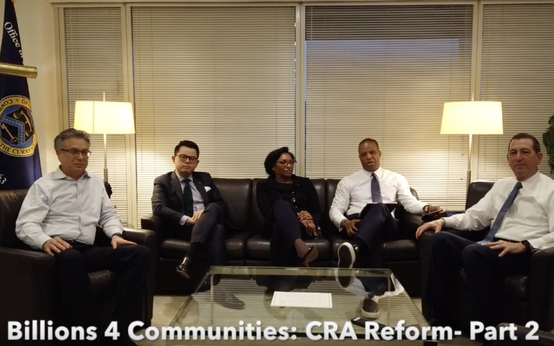 BILLIONS 4 OUR COMMUNITY. (BREAKING DOWN) CRA AND CRA MODERNIZATION.