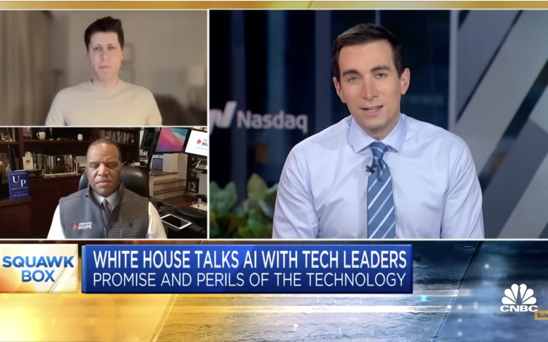 “Squawk Box” on CNBC: AI technology to bring new socioeconomic shifts; Government needed to regulate and community needed for input and development.
