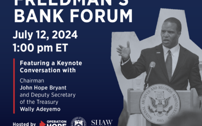 Tune in LIVE: Freedman’s Bank Forum