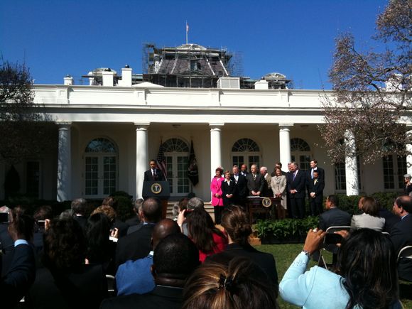 John Hope Bryant joins nations leaders for signing of jobs bill at The White House
