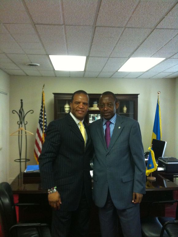 John Hope Bryant meets with Rwandan Ambassador to the United States James Kimonyo