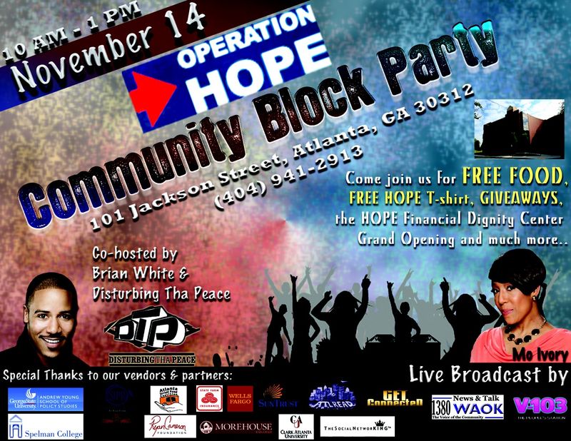 HOPE Community Block Party Flyer